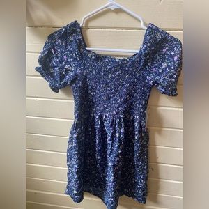 Girls blue floral dress!